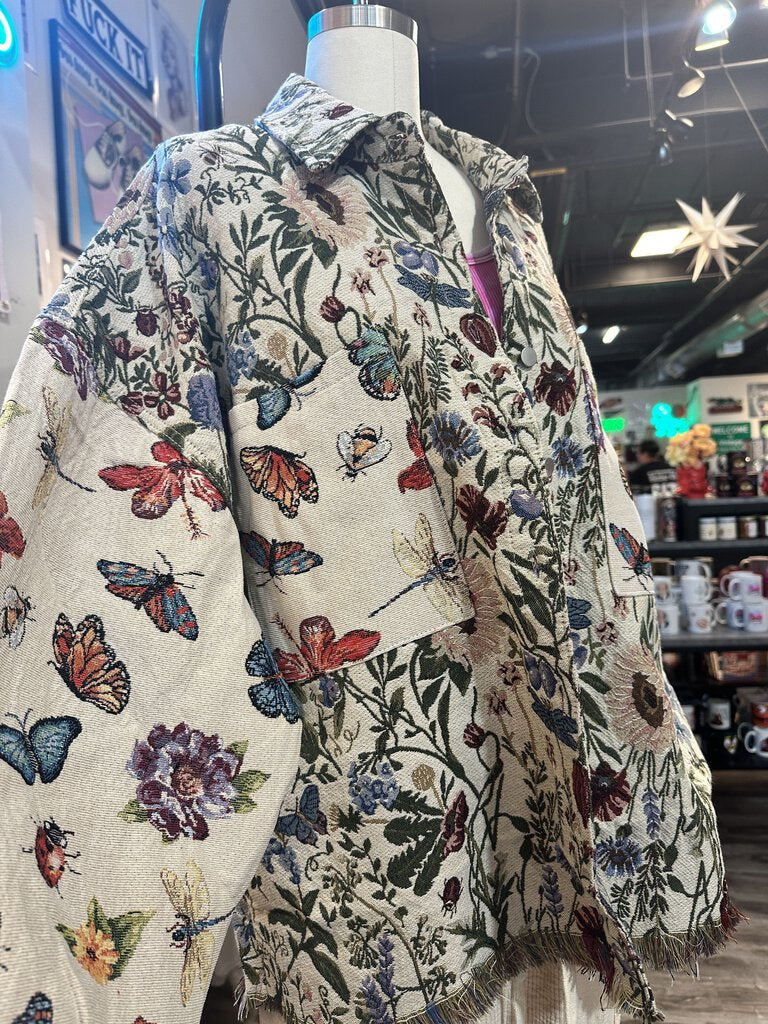 Jacquard Butterfly Shacket