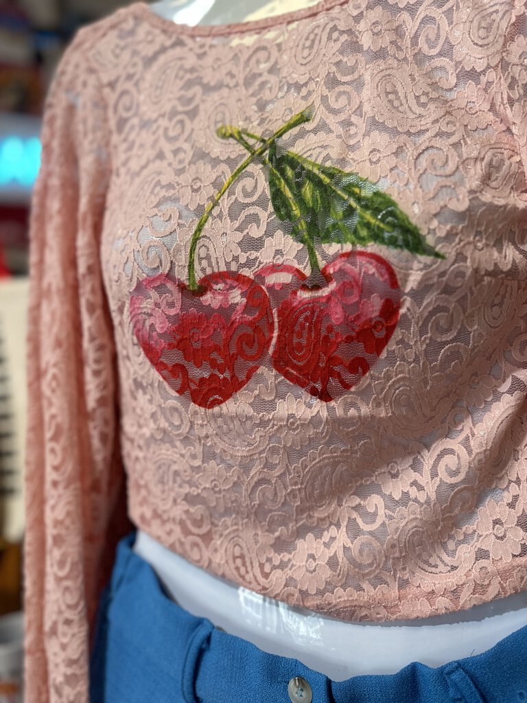 Cherry Lace Top