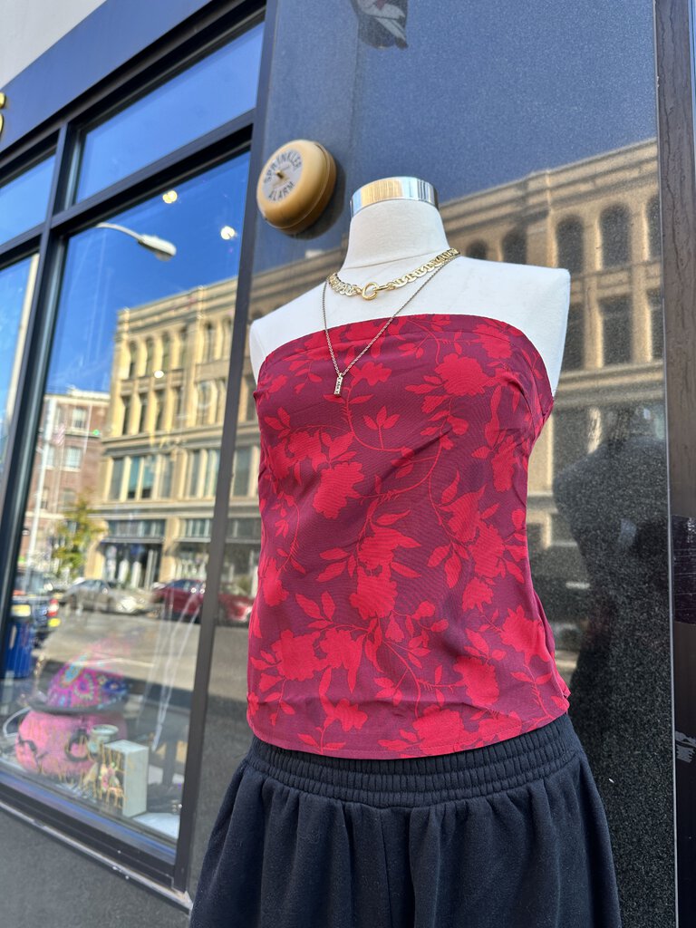 Pretty Garbage Red Floral Top