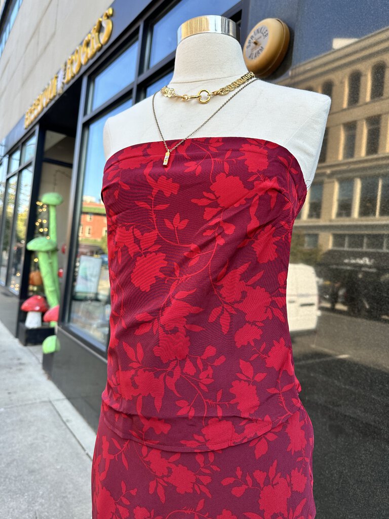 Pretty Garbage Red Floral Top