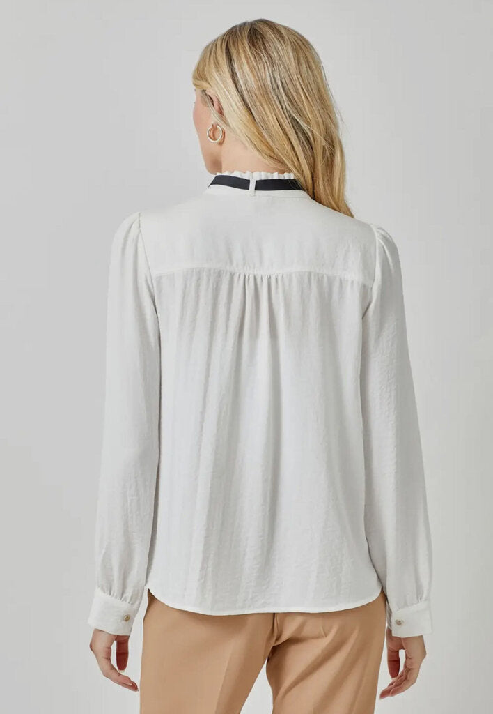 Ruffle Button Down Blouse