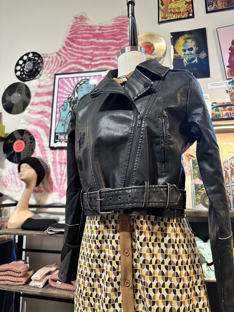 Washed Leather Moto Jacket