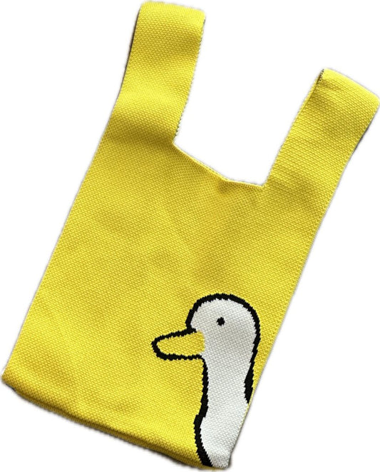 Knit Yellow Duck Tote