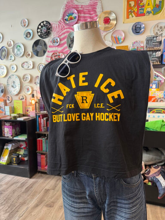 HR Hate Ice Love Gay Hockey Tank