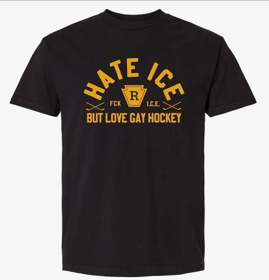Hate Ice Love Gay Hockey Tee