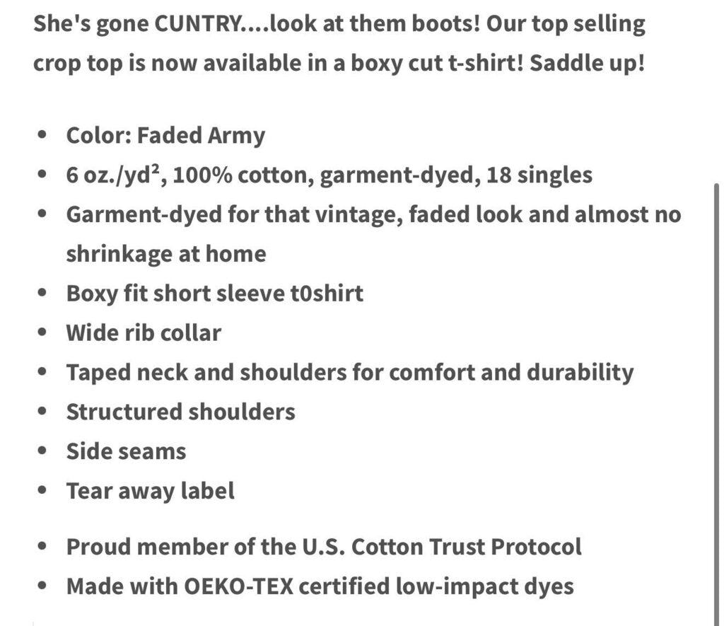 Pre-Order She's Gone Cuntry Tee