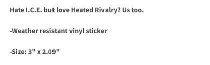 Pre-Order Hate Ice Love Hockey Sticker