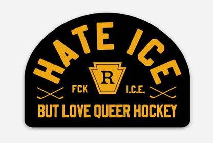 Pre-Order Hate Ice Love Hockey Sticker
