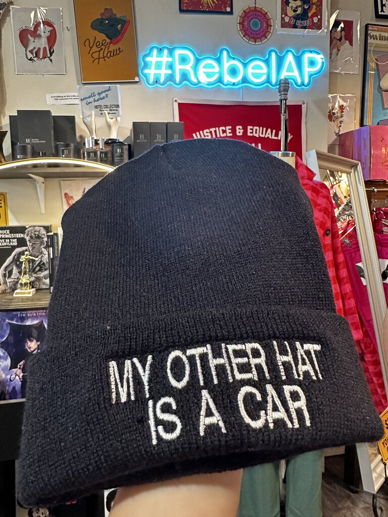 My other hat is a car beanie
